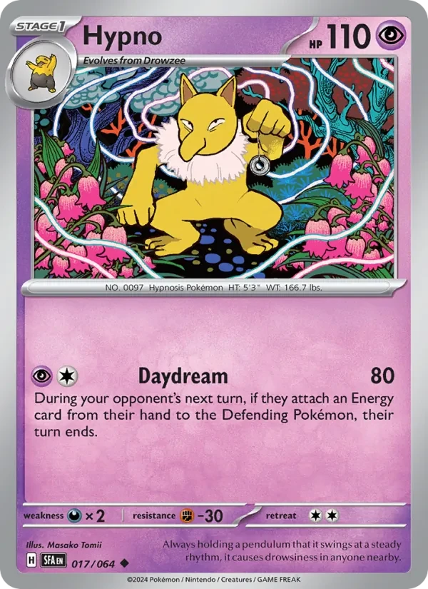 Hypno 017/64 Shrouded Fable Pokémon card
