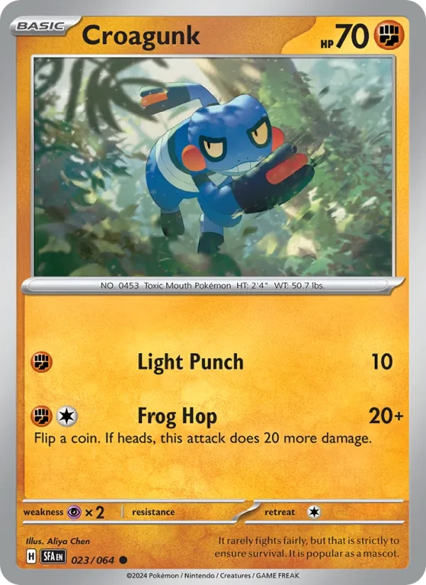 Croagunk 023/64 Shrouded Fable Pokémon card