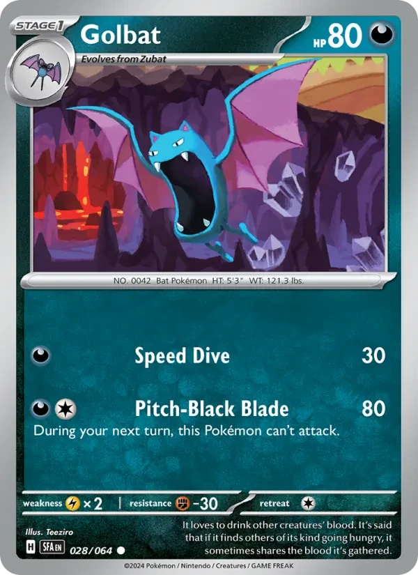 Golbat 028/64 Shrouded Fable Pokémon card
