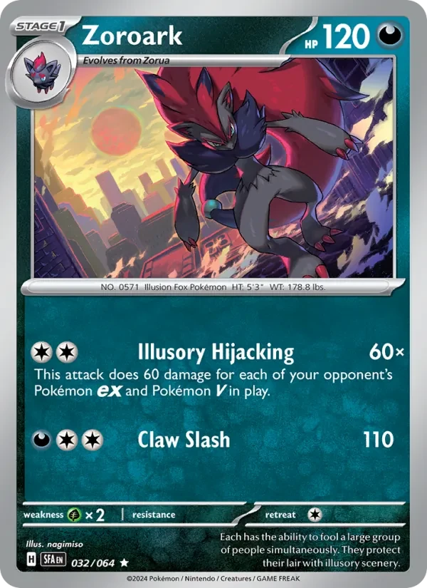 Zoroark 032/64 Shrouded Fable Pokémon card