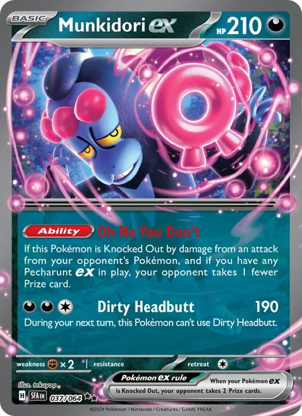 Munkidori ex 037/64 Shrouded Fable Pokémon card