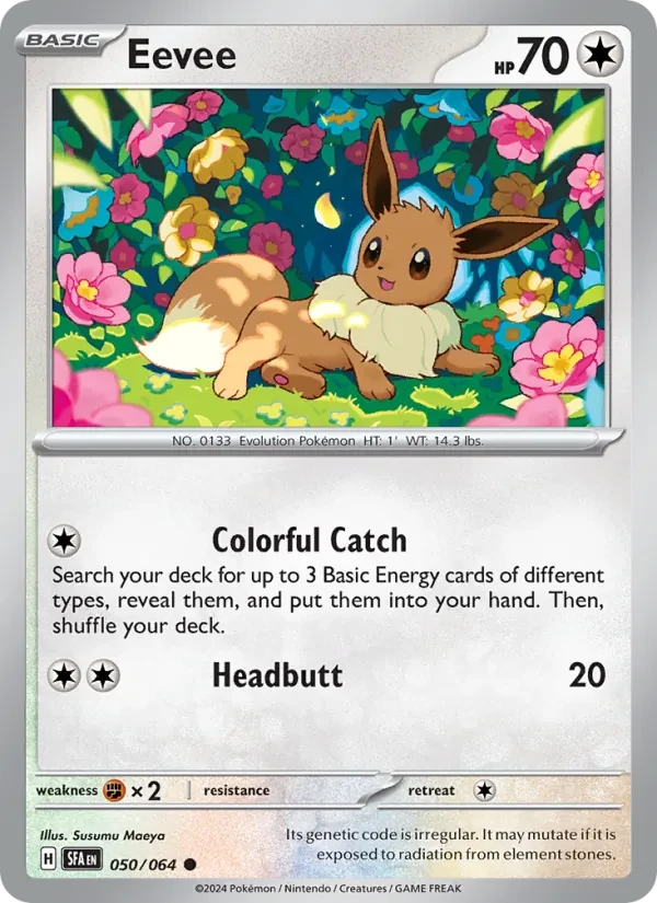 Eevee 050/64 Shrouded Fable Pokémon card