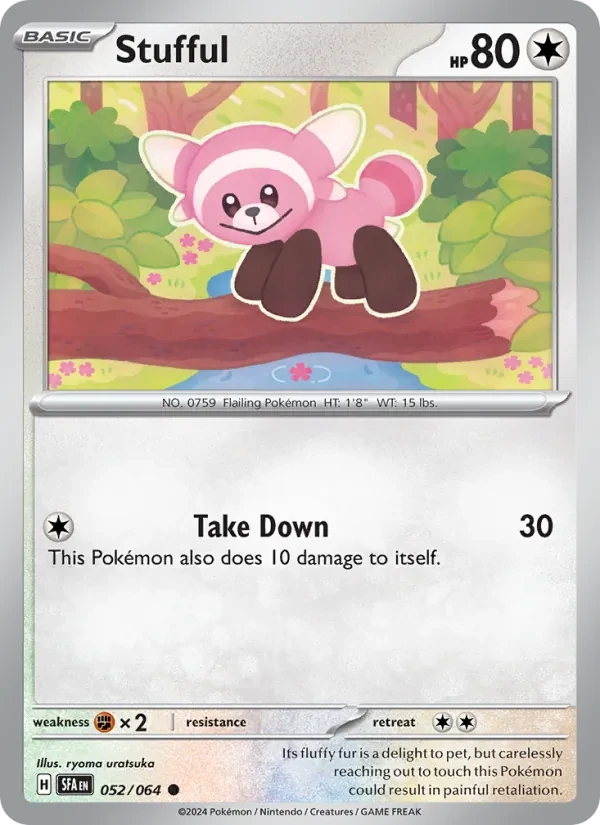 Stufful 052/64 Shrouded Fable Pokémon card