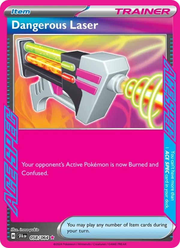 Dangerous Laser 058/64 Shrouded Fable Pokémon card