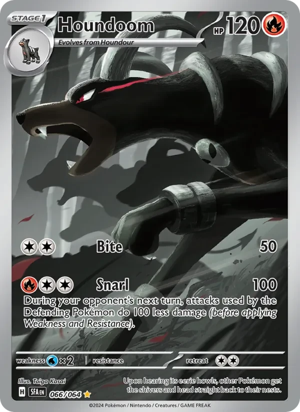 Houndoom 066/64 Shrouded Fable Pokémon card