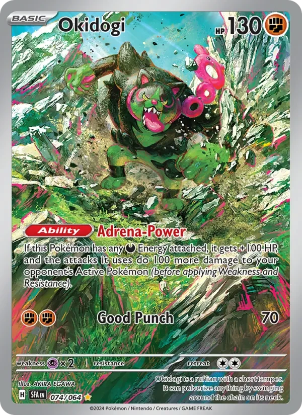 Okidogi 074/64 Shrouded Fable Pokémon card