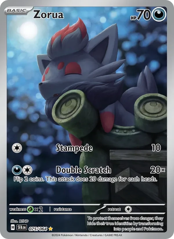 Zorua 075/64 Shrouded Fable Pokémon card
