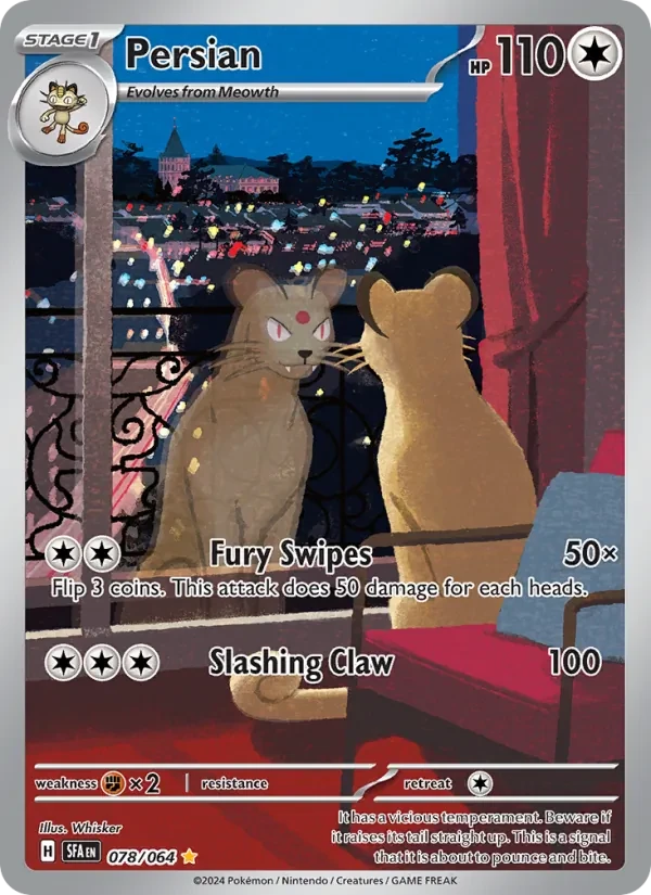 Persian 078/64 Shrouded Fable Pokémon card