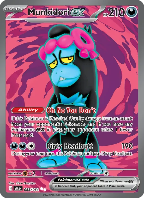Munkidori ex 083/64 Shrouded Fable Pokémon card