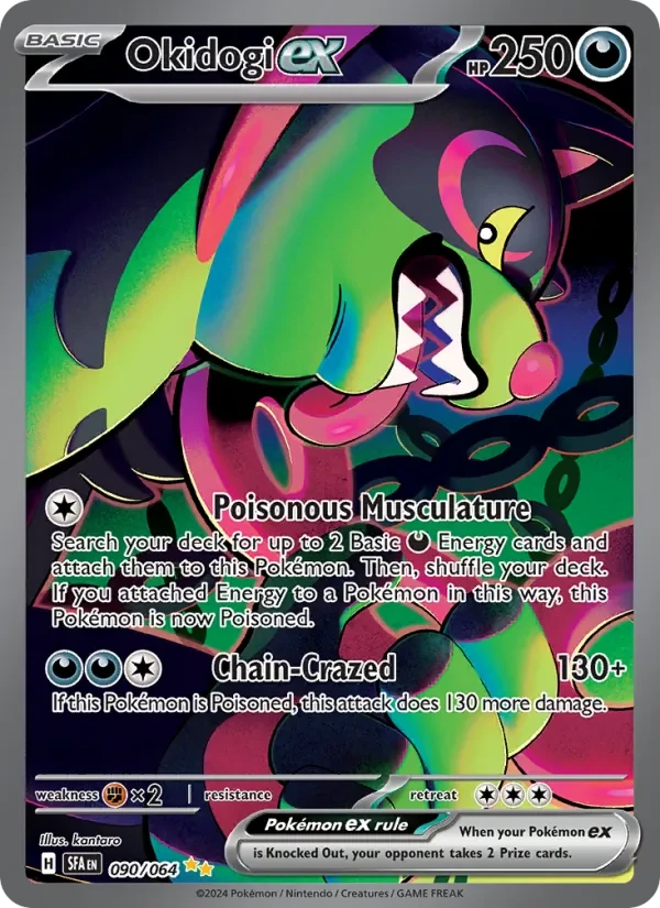 Okidogi ex 090/64 Shrouded Fable Pokémon card
