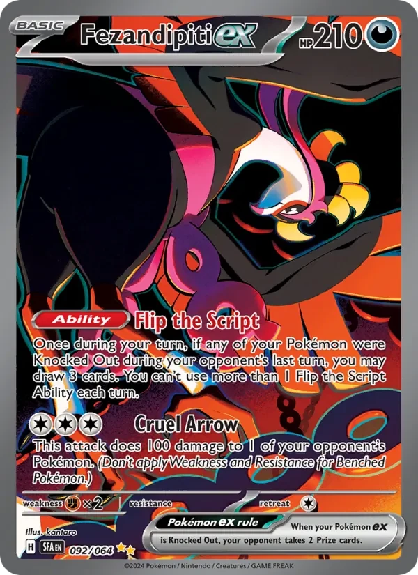 Fezandipiti ex 092/64 Shrouded Fable Pokémon Karte
