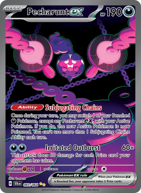 Pecharunt ex 093/64 Shrouded Fable Pokémon card
