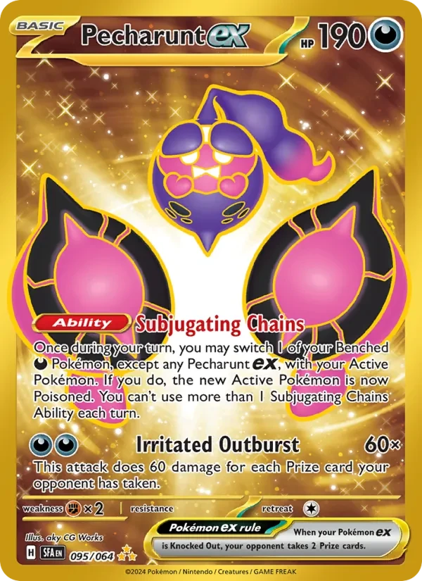Pecharunt ex 095/64 Shrouded Fable Pokémon card