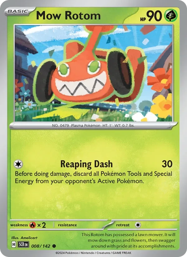 Mow Rotom 008/142 Stellar Crown Pokémon card