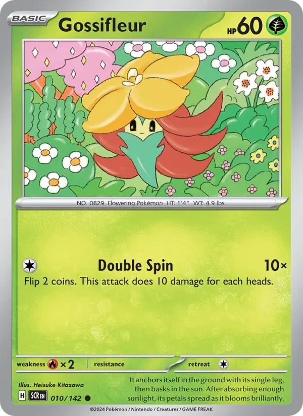 Gossifleur 010/142 Stellar Crown Pokémon Karte
