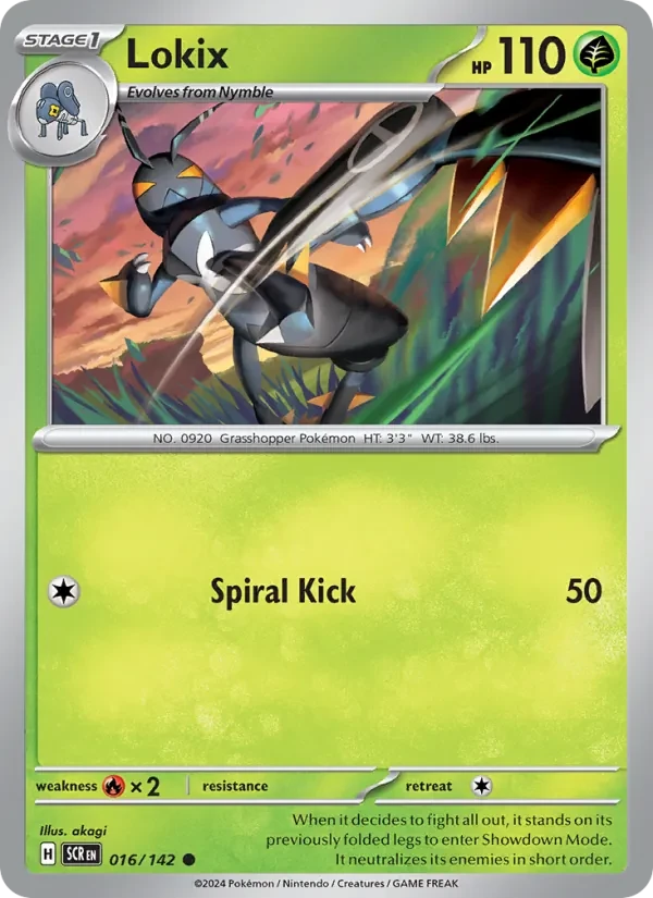 Lokix 016/142 Stellar Crown Pokémon Karte