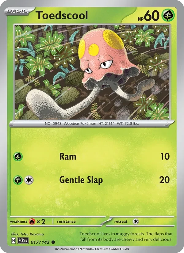 Toedscool 017/142 Stellar Crown Pokémon card