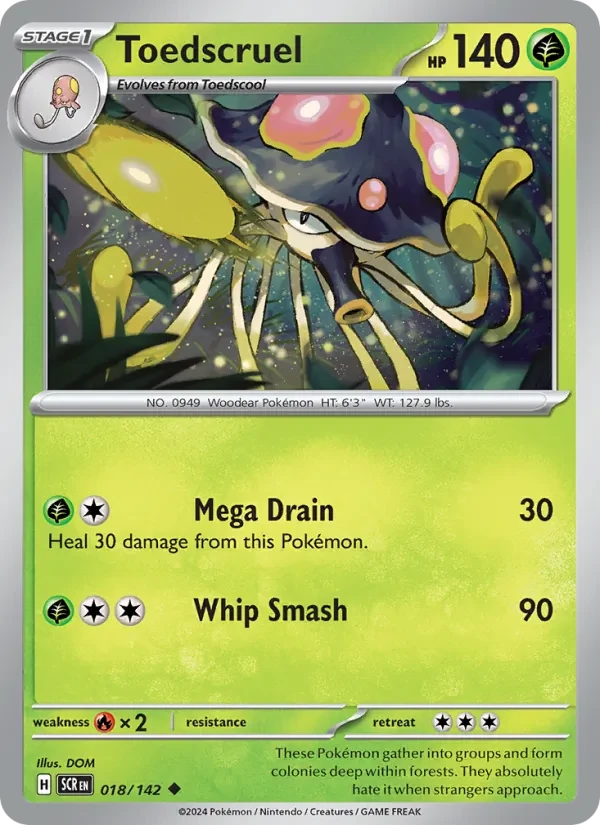 Toedscruel 018/142 Stellar Crown Pokémon Karte