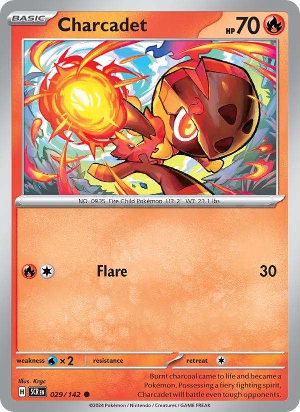 Charcadet 029/142 Stellar Crown Pokémon card