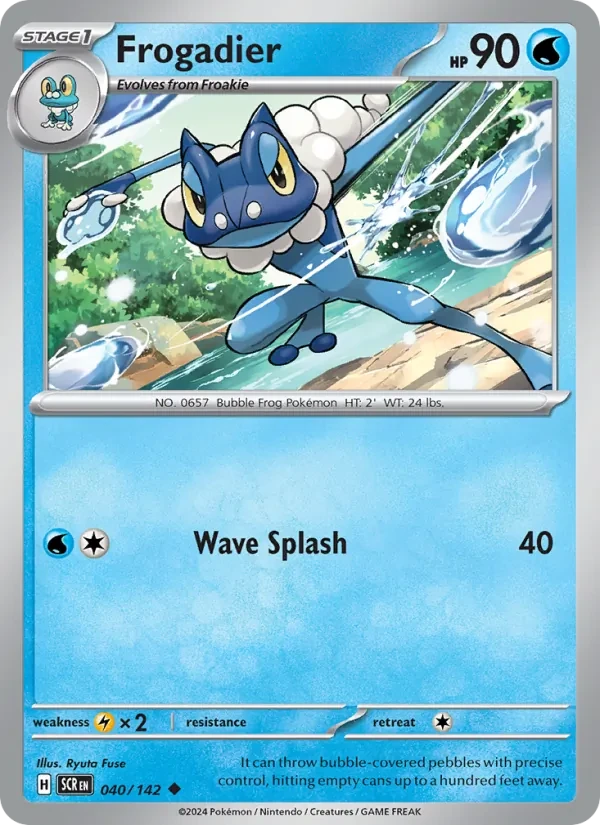Frogadier 040/142 Stellar Crown Pokémon card