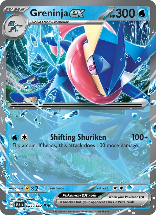 Greninja ex 041/142 Stellar Crown Pokémon card