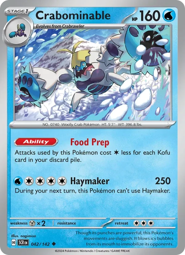 Crabominable 042/142 Stellar Crown Pokémon Karte