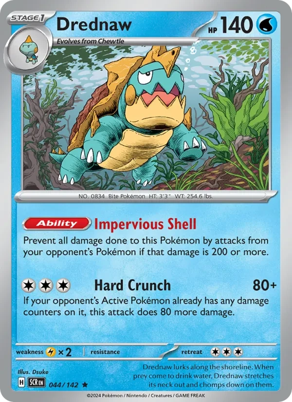 Drednaw 044/142 Stellar Crown Pokémon card