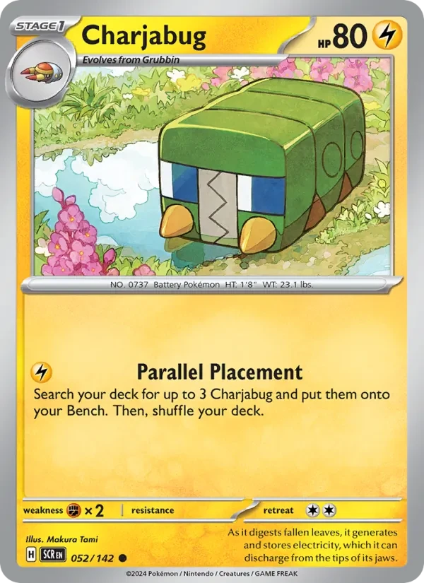 Charjabug 052/142 Stellar Crown Pokémon card