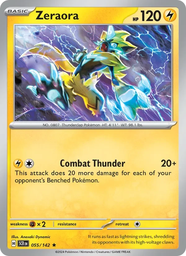 Zeraora 055/142 Stellar Crown Pokémon Karte