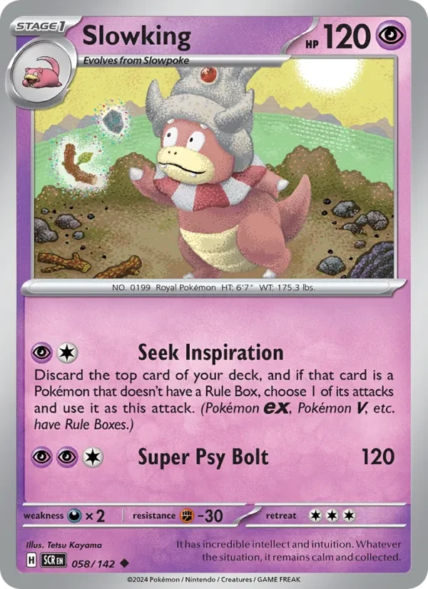 Slowking 058/142 Stellar Crown Pokémon card