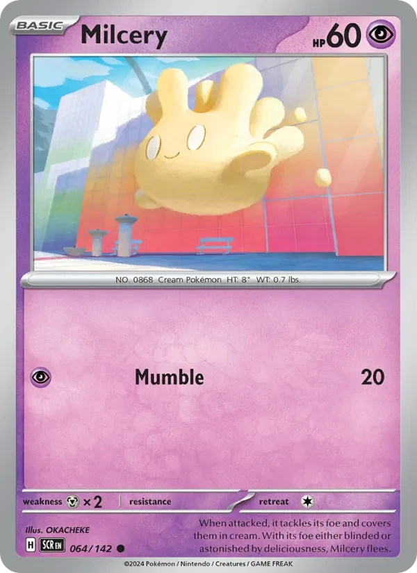 Milcery 064/142 Stellar Crown Pokémon card