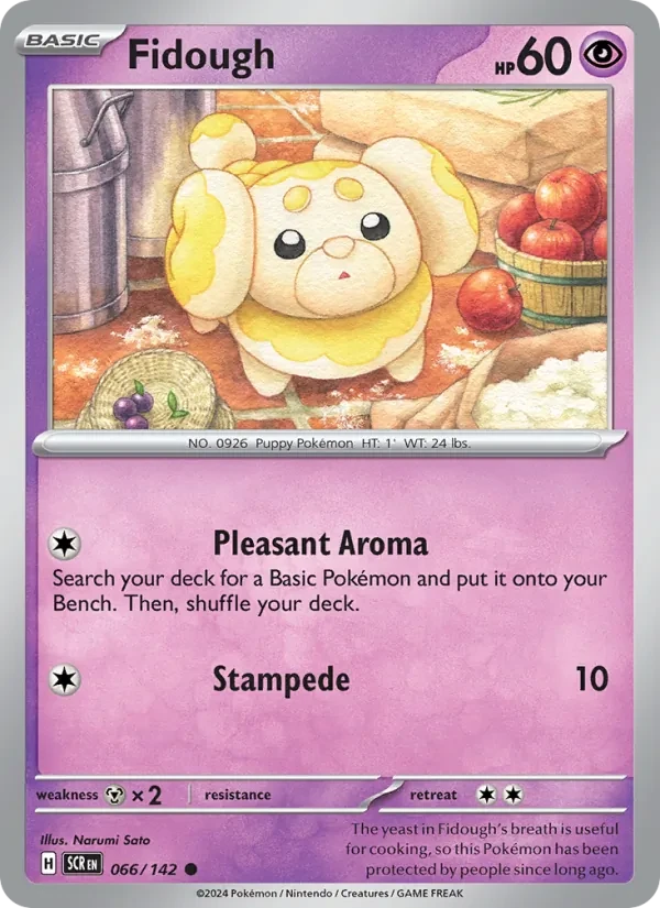 Fidough 066/142 Stellar Crown Pokémon card