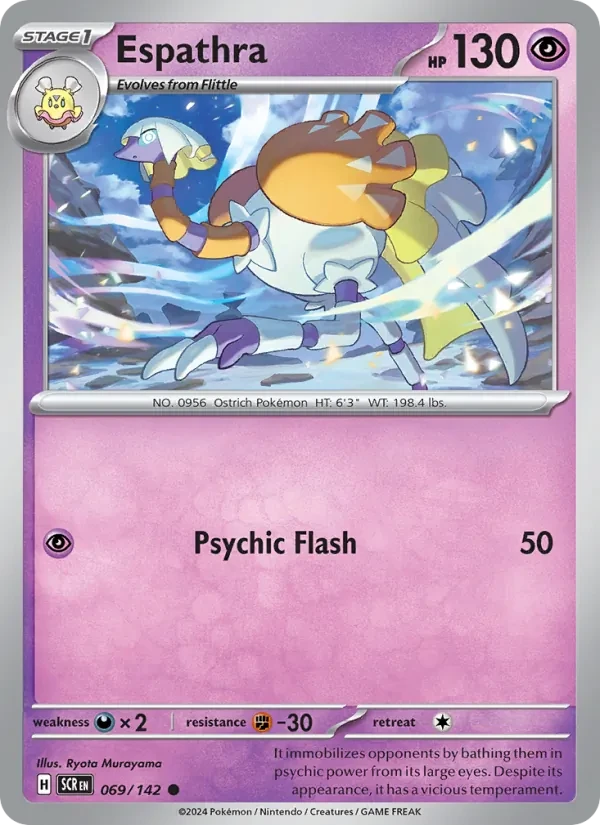 Espathra 069/142 Stellar Crown Pokémon Karte