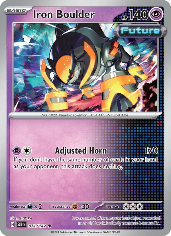 Iron Boulder 071/142 Stellar Crown Pokémon card