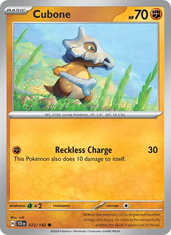 Carta Pokémon Cubone 072/142 Stellar Crown