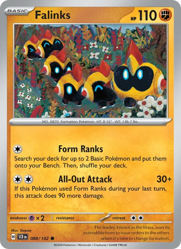 Falinks 088/142 Stellar Crown Pokémon card