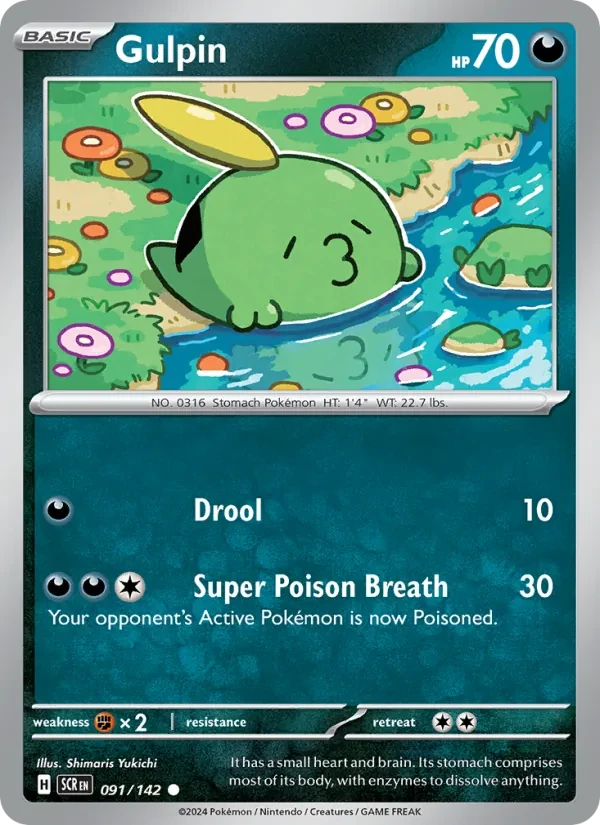 Gulpin 091/142 Stellar Crown Pokémon card