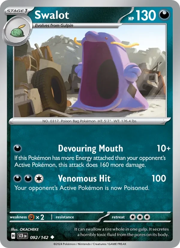Swalot 092/142 Stellar Crown Pokémon card
