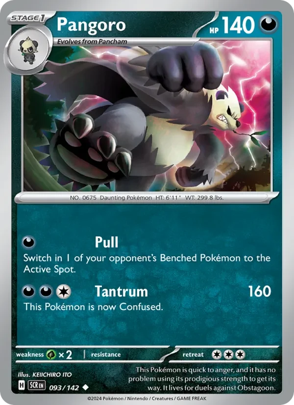 Pangoro 093/142 Stellar Crown Pokémon card