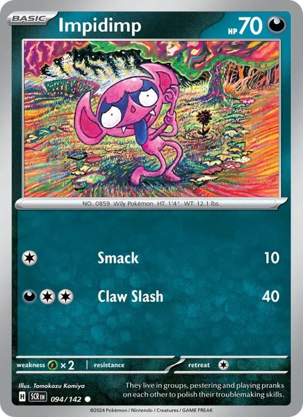 Impidimp 094/142 Stellar Crown Pokémon card