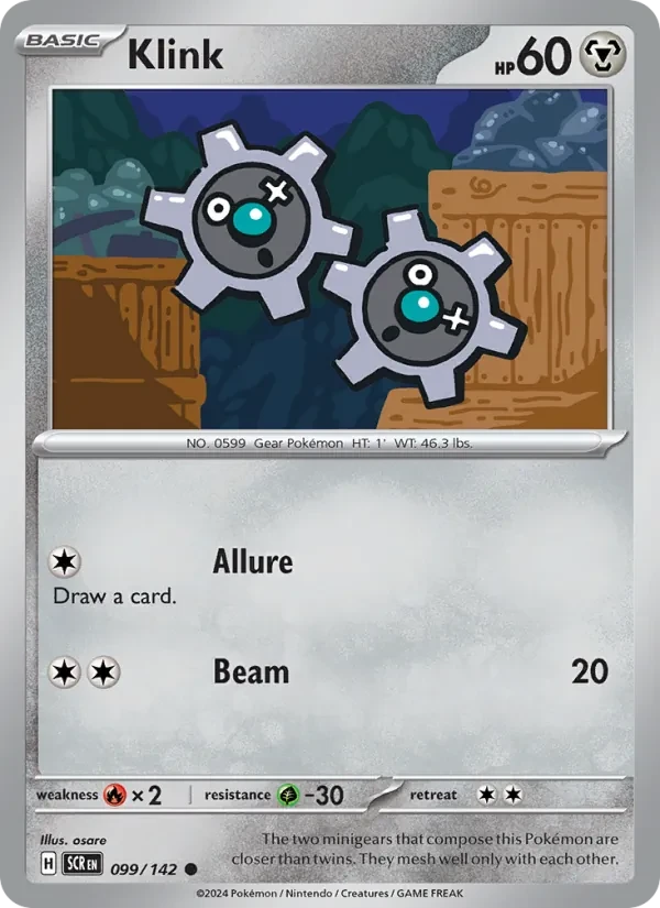 Carta Pokémon Klink 099/142 Stellar Crown