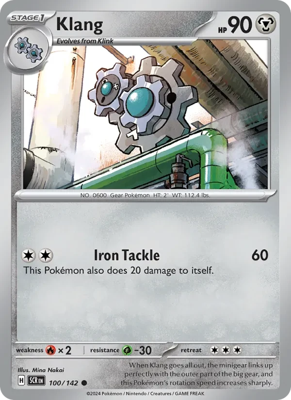 Klang 100/142 Stellar Crown Pokémon card
