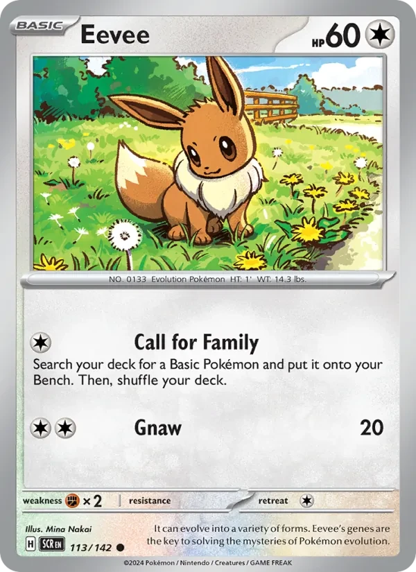 Eevee 113/142 Stellar Crown Pokémon card