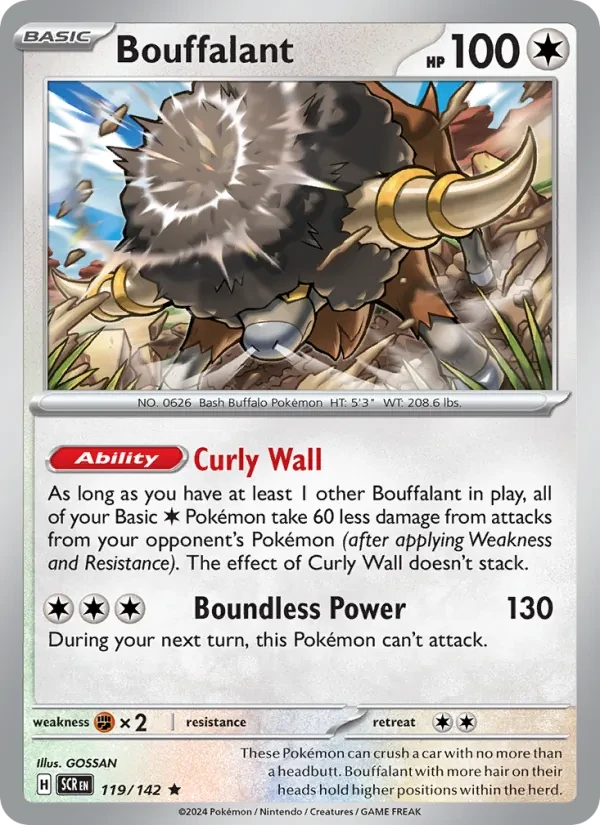 Bouffalant 119/142 Stellar Crown Pokémon card