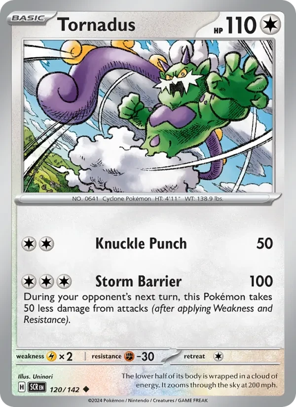 Tornadus 120/142 Stellar Crown Pokémon card