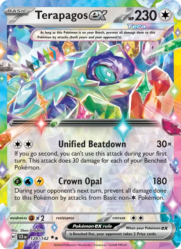 Terapagos ex 128/142 Stellar Crown Pokémon card