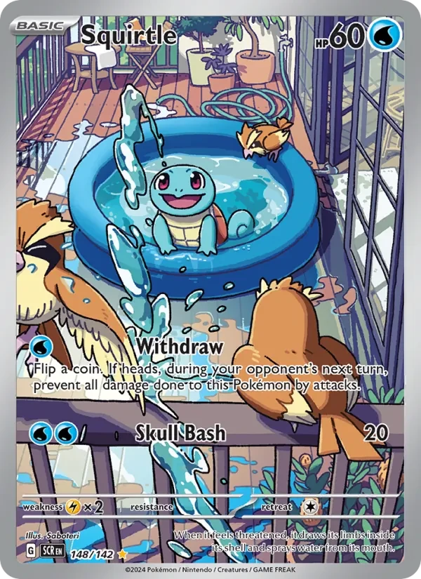 Squirtle 148/142 Stellar Crown Pokémon card