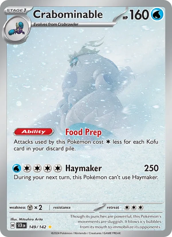 Crabominable 149/142 Stellar Crown Pokémon card
