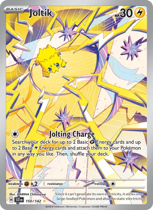 Joltik 150/142 Stellar Crown Pokémon Karte