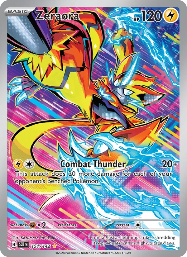 Zeraora 151/142 Stellar Crown Pokémon card